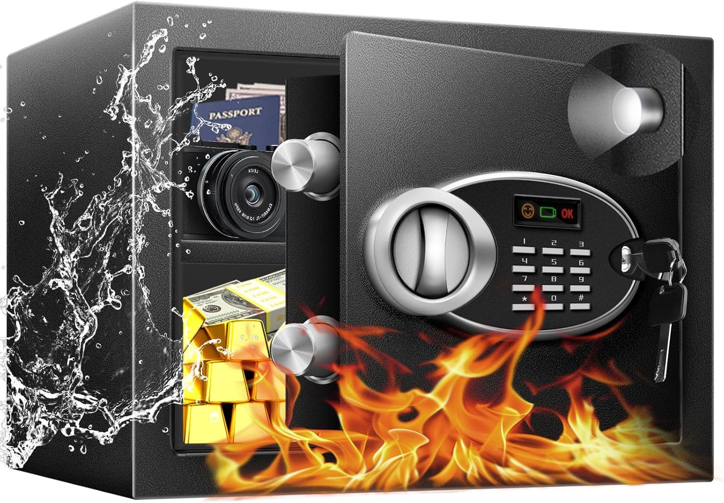 1.8 Cu Ft Safe Box with Fireproof Waterproof for Documents