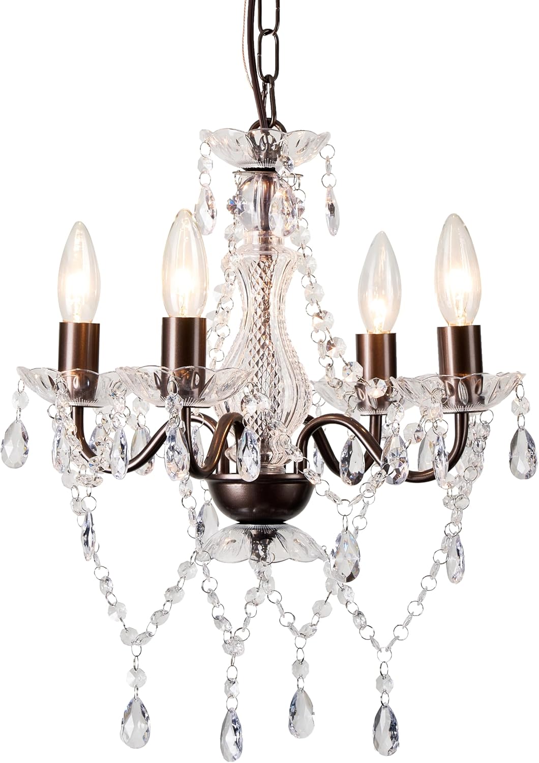 Mini Acrylic Crystal Chandelier for Modern Farmhouse Elegance