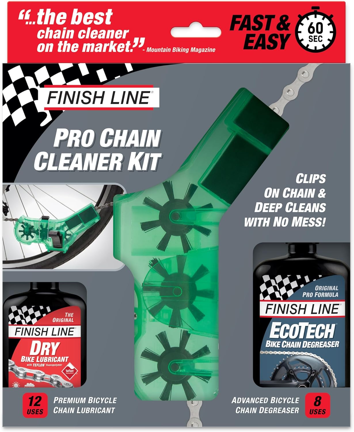 Finish Line Bicycle Chain Cleaner for Quick and Easy Maintenance