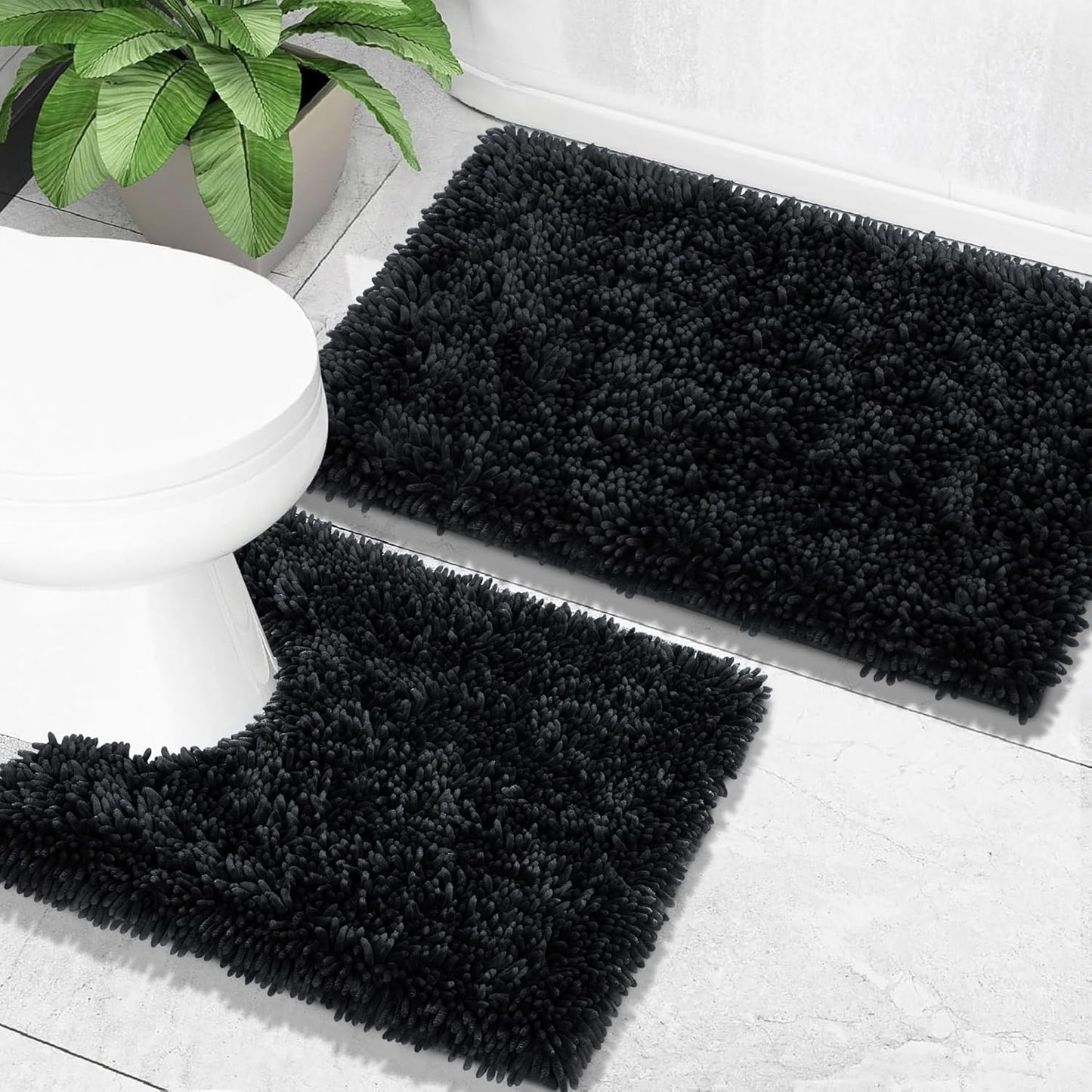 Yimobra Bathroom Rugs Sets 2 Piece, Soft Absorbent Bath Mat