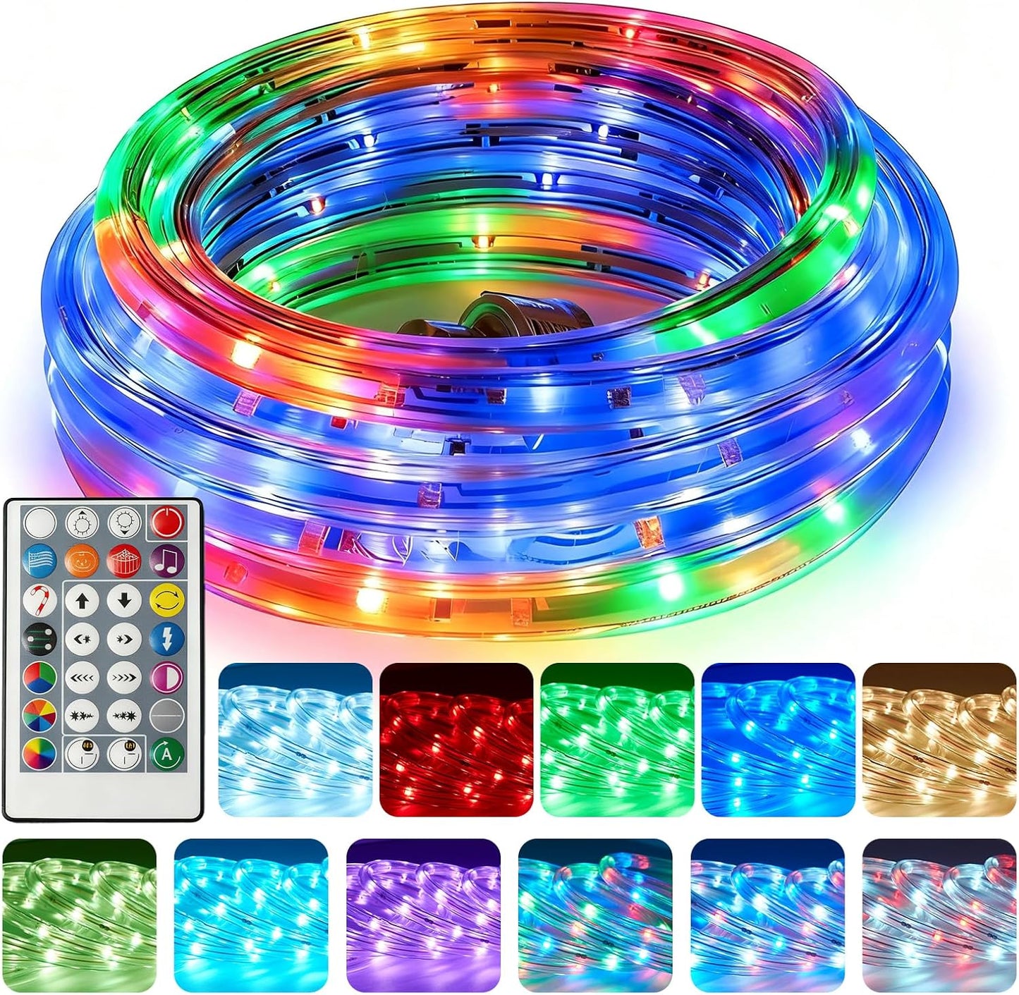 16.4ft Outdoor Smart Rope Lights for Colorful Holiday Decor
