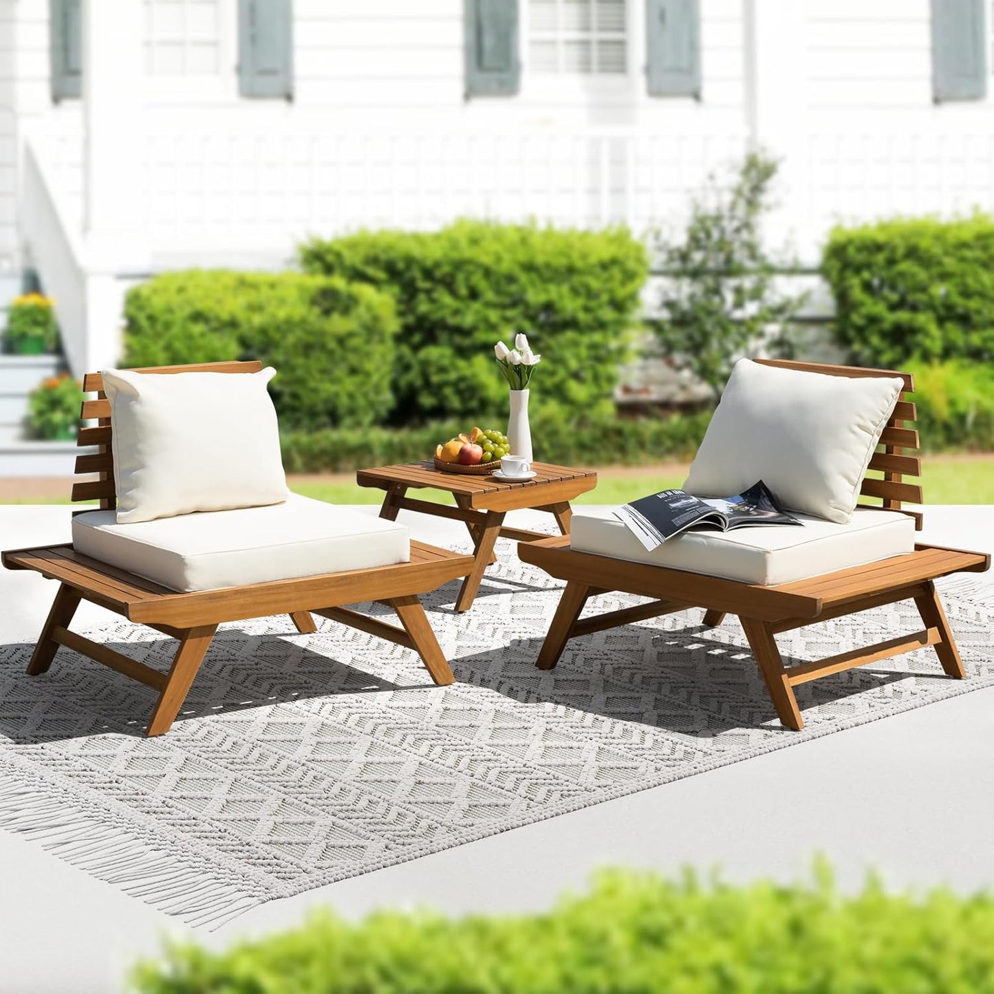 IDZO Armless Club Chairs Set for Elegant Outdoor Bistro Use