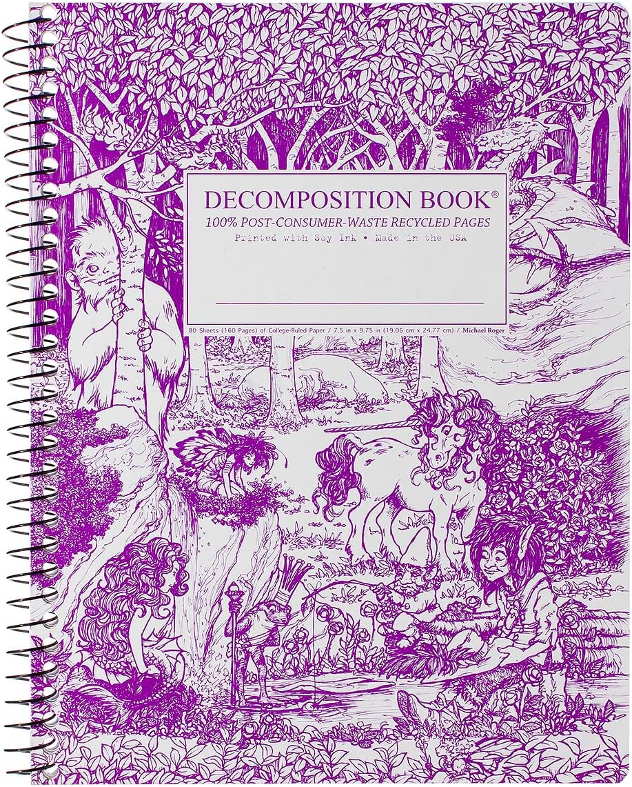 100% Recycled Decomposition Fairy Tale Forest Notebook