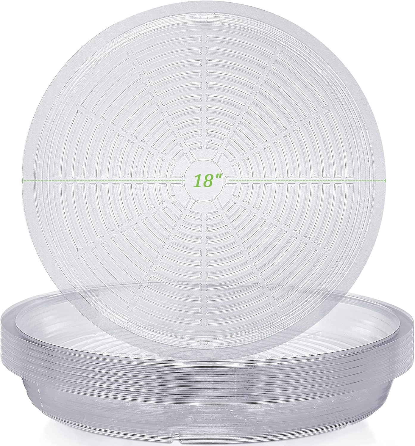 18 Inch Plastic Plant Saucers for Healthy Indoor and Outdoor Plants