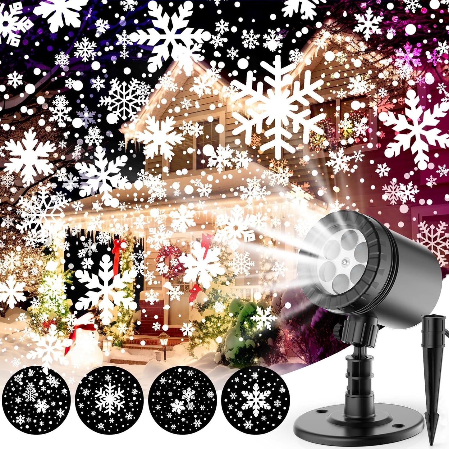 HOPPIK Snowflake Christmas Projector: Dynamic HD Light Show