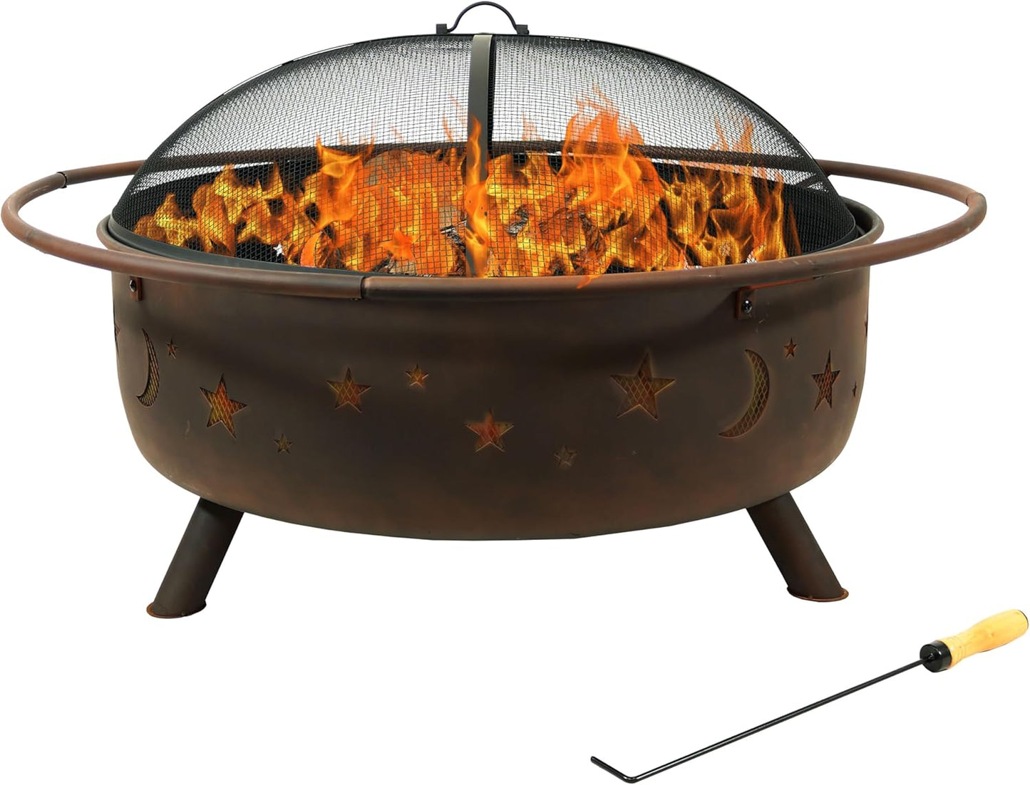 Cosmic 42-Inch Large Outdoor Fire Pit for Cozy Gatherings