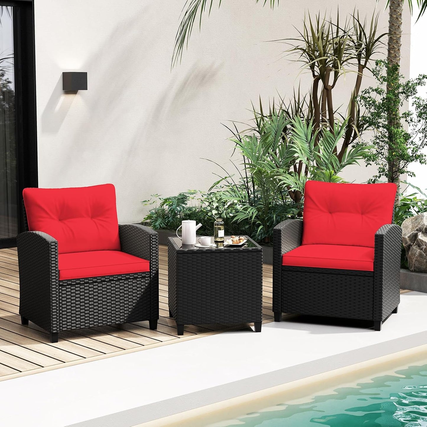 Relax4Life 3-Piece Patio Furniture Set for Outdoor Comfort