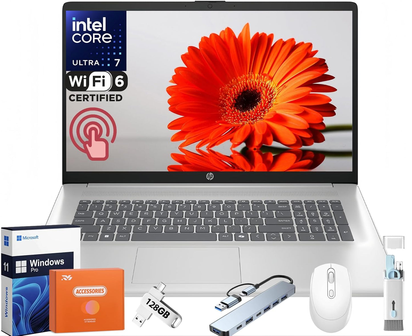 HP 17.3 inch Touchscreen Laptop with Intel Ultra 7 Processor
