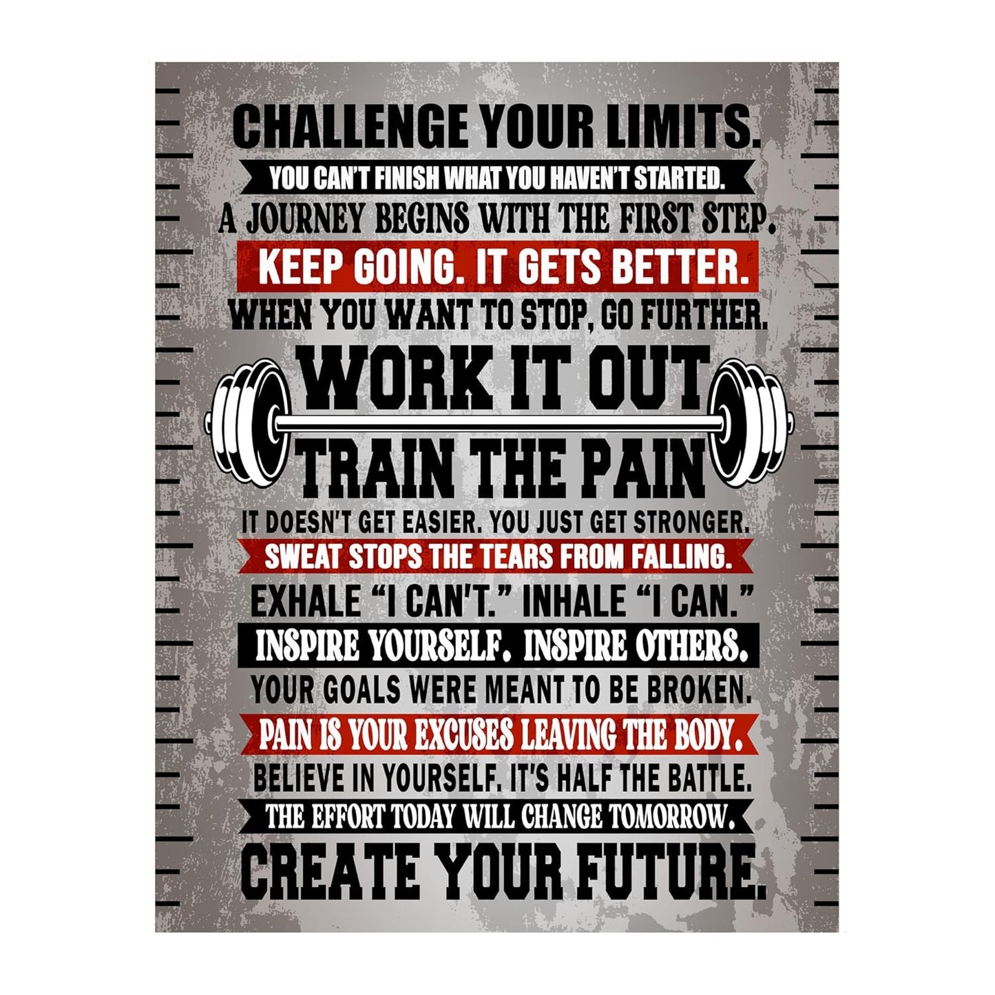 Motivational Exercise Quotes Wall Art - Elevate Your Home Gym! | American Luxury Gifts