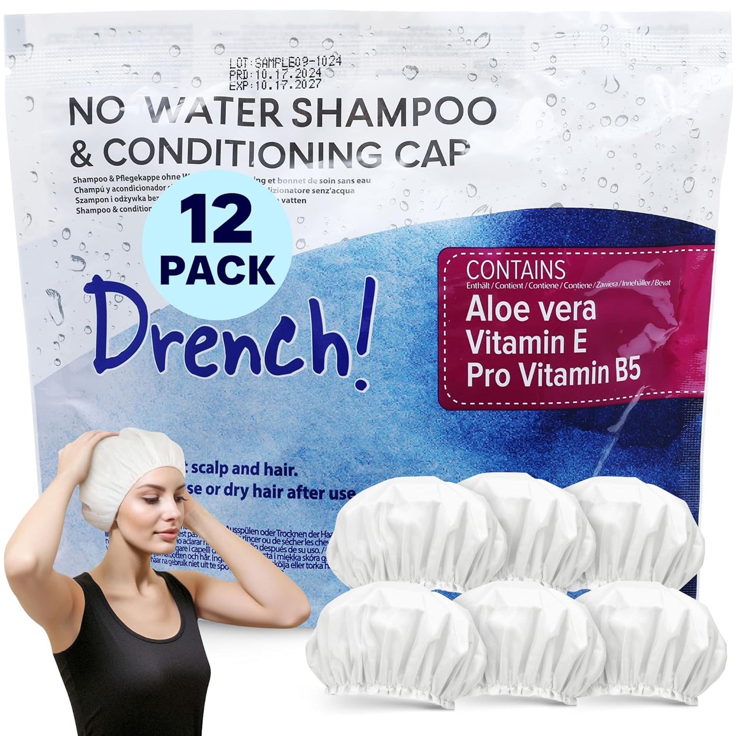 Drench! No Water Hair Washing Cap - Ideal for Elderly Care