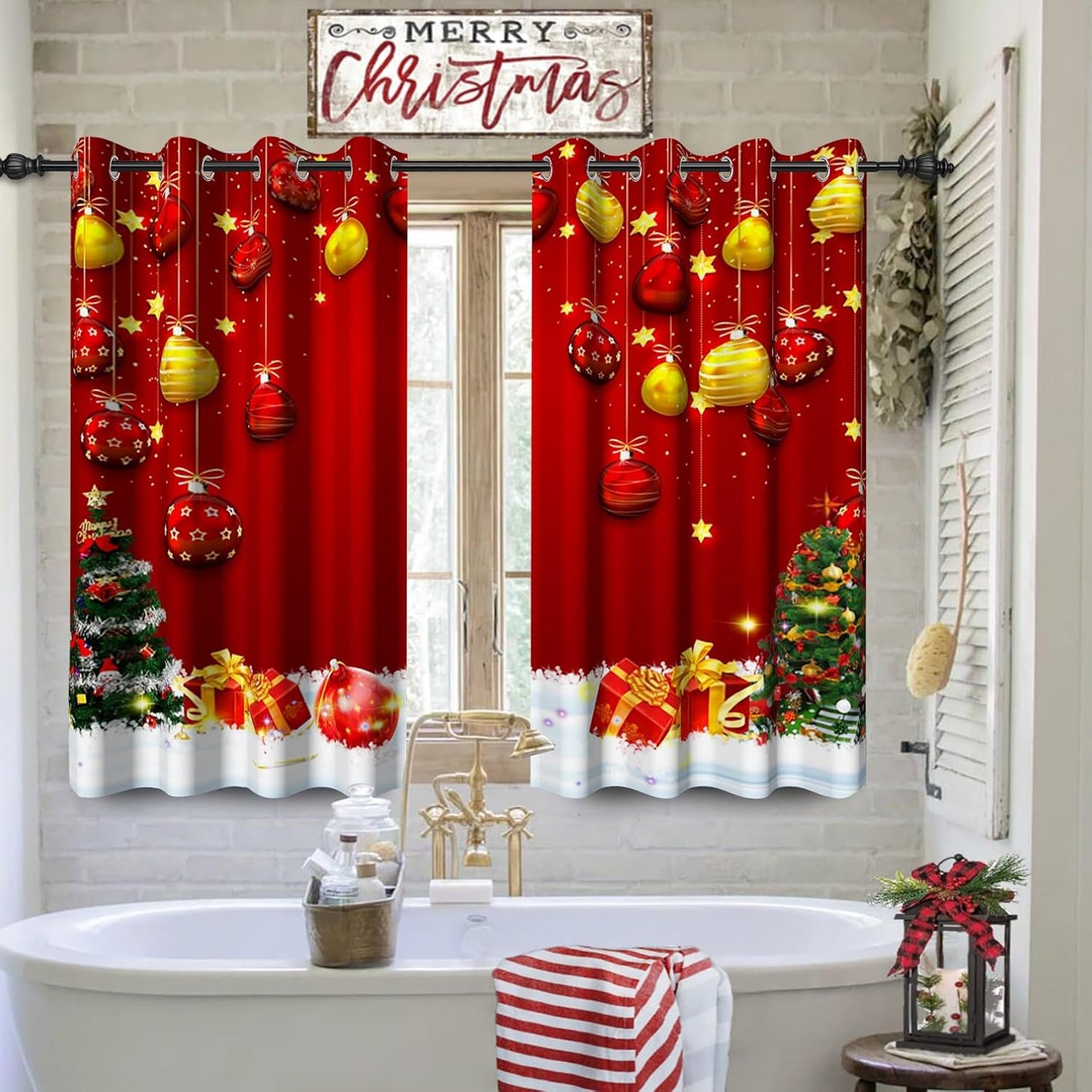 Baocicco Merry Xmas Curtains - Festive Winter Vibes!