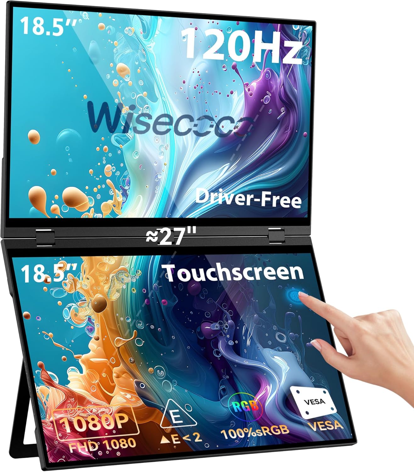 Portable Dual Touch Screen Monitor: 120Hz FHD!