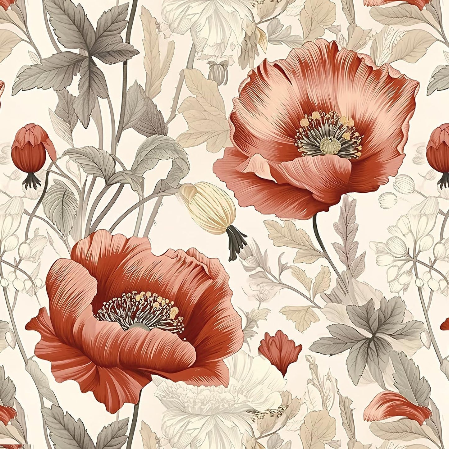 Jeweluck Floral Peel and Stick Wallpaper for Home Decor