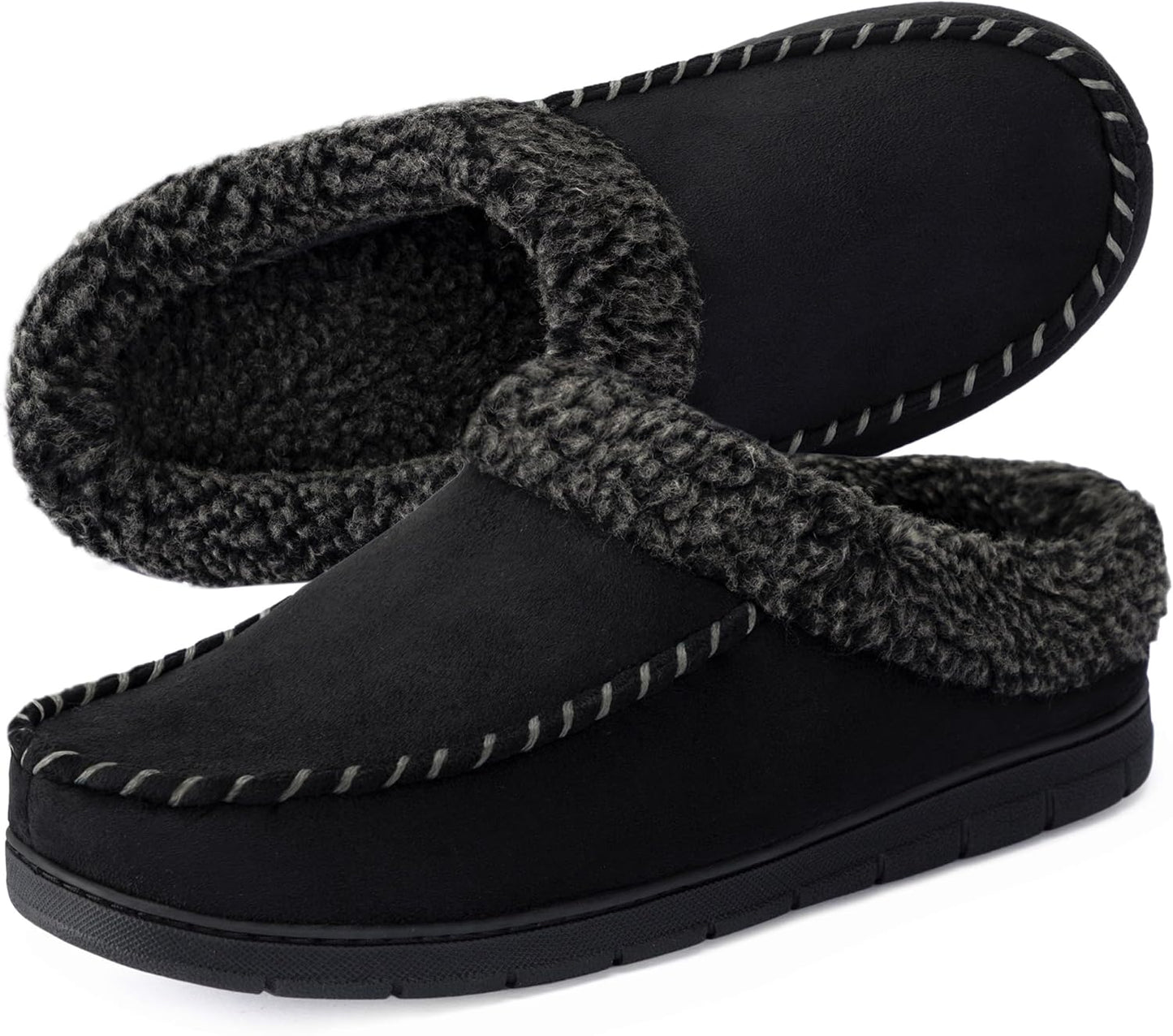 ULTRAIDEAS Men's Nealon Moccasin Clog Slipper for Comfort