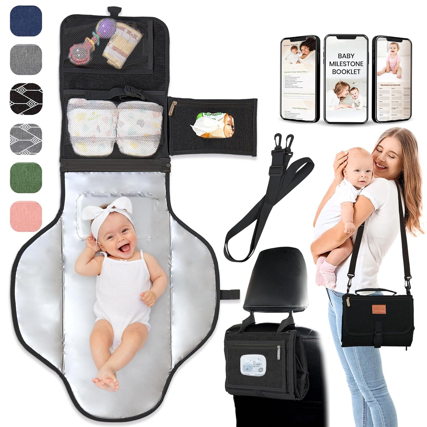 Travel-Friendly Waterproof Changing Pad by PILLANI