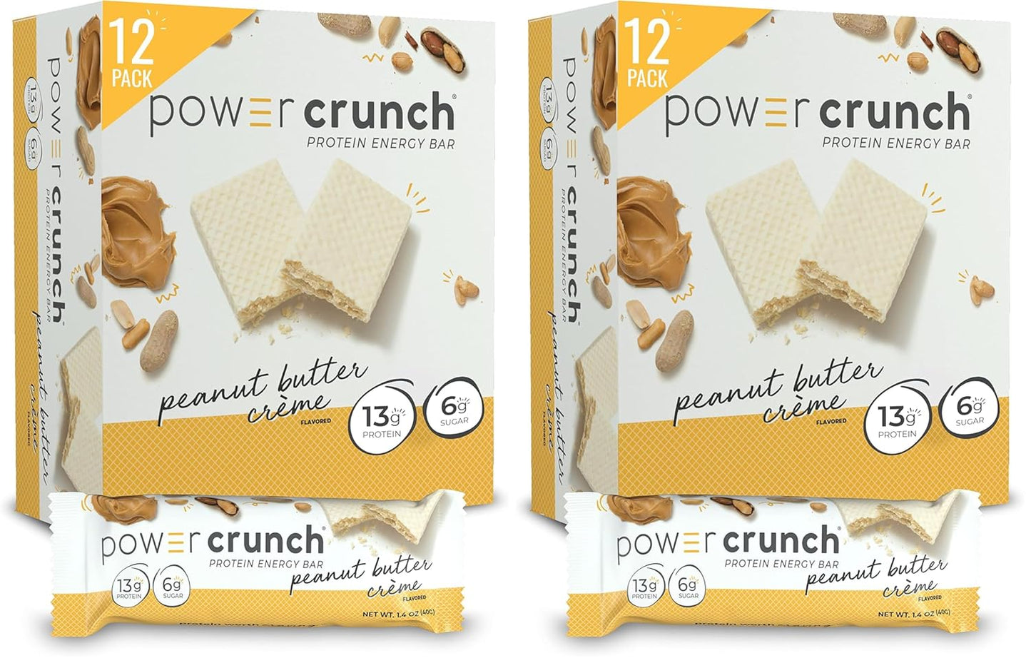 Power Crunch Protein Wafer Bars - Delicious Peanut Butter Snack