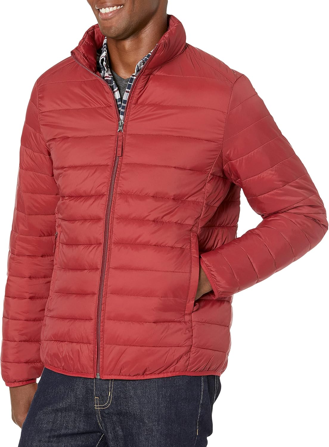 Packable Lightweight Water-Resistant Puffer Jacket for Men