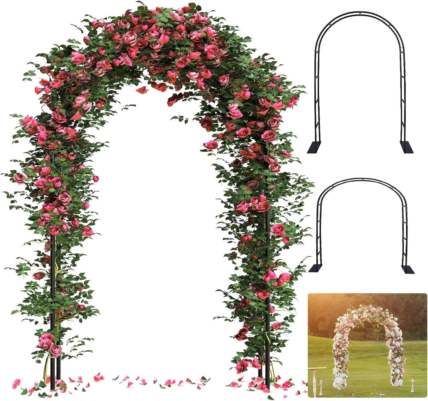 Thickened Rustproof Garden Arch for Weddings and Climbing Plants