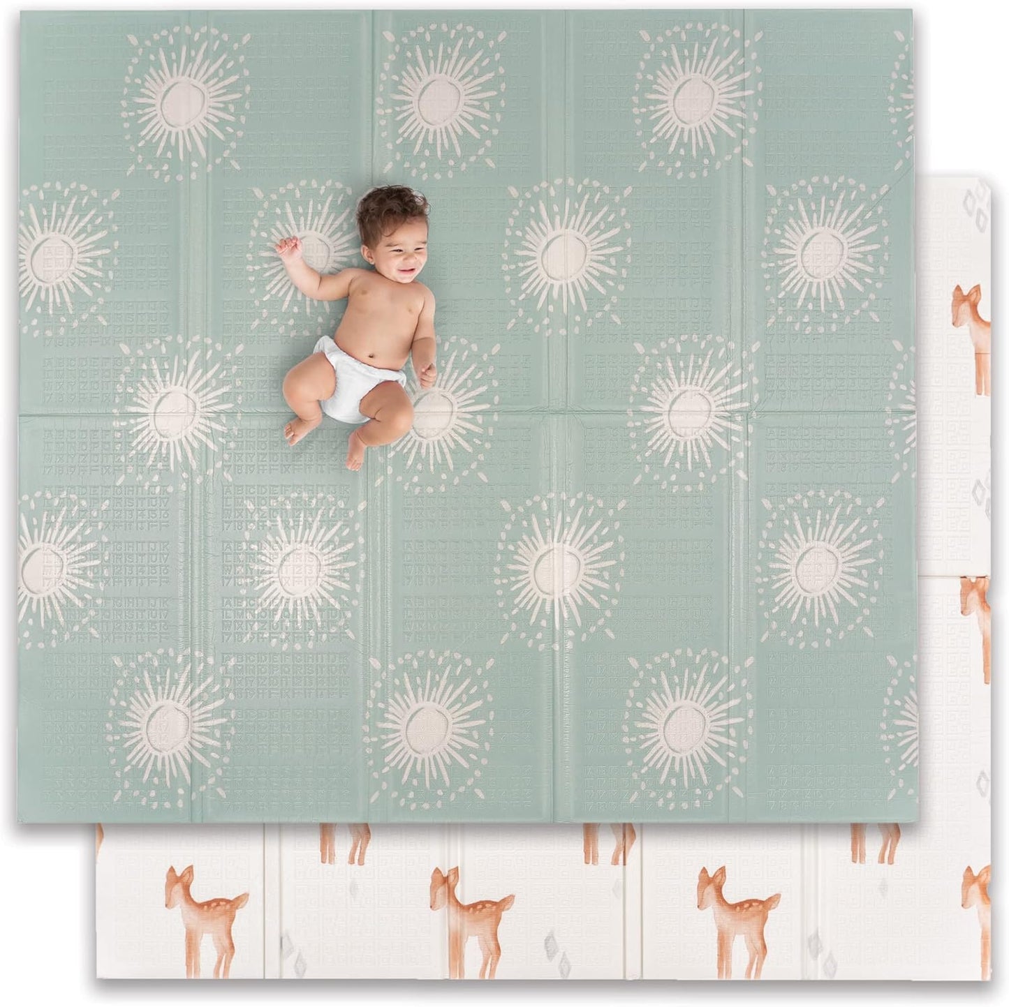 Extra Large Waterproof Foam Padded Play Mat for Infants & Toddlers