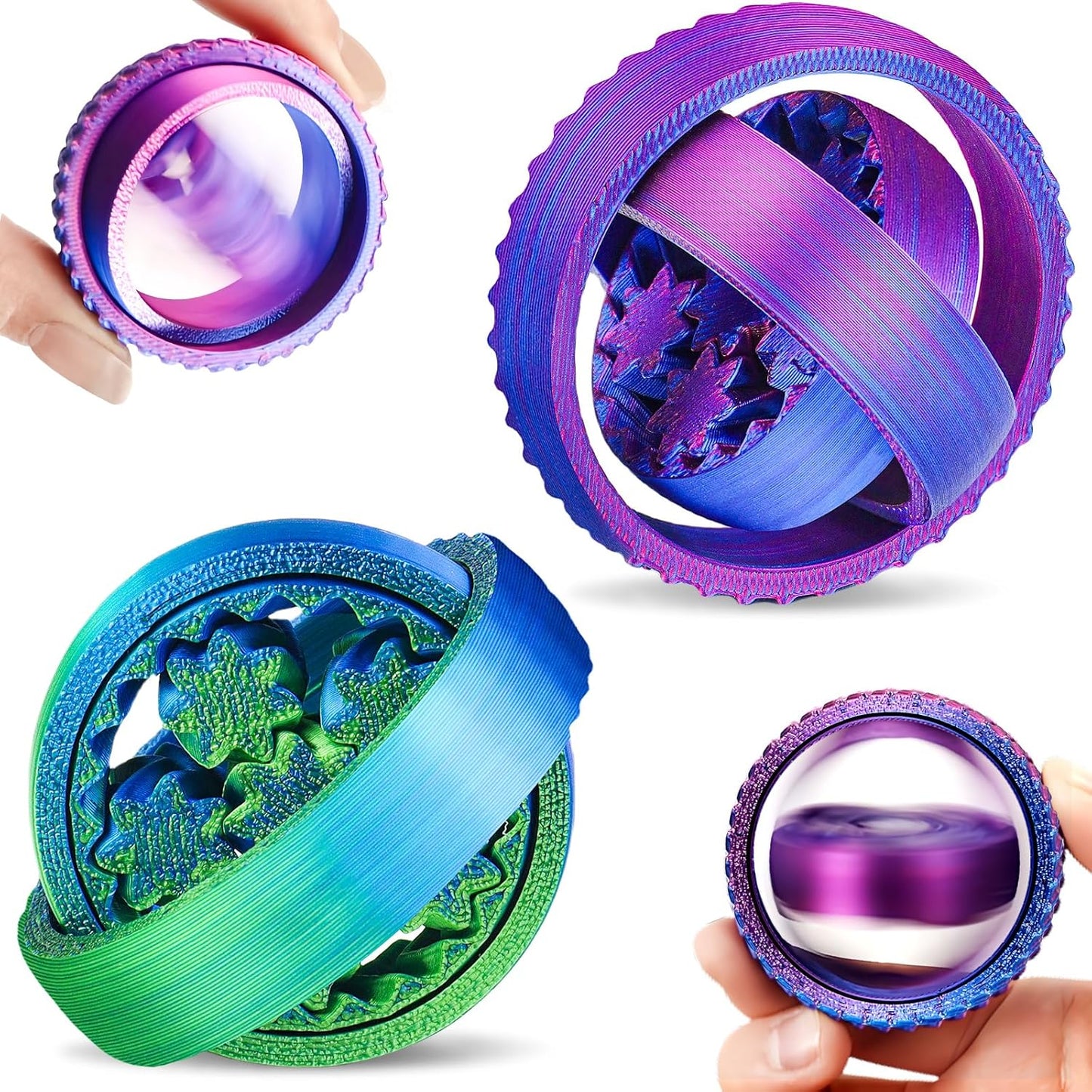 Stress Relief Fidget Spinners 2-Pack - QETRABONE