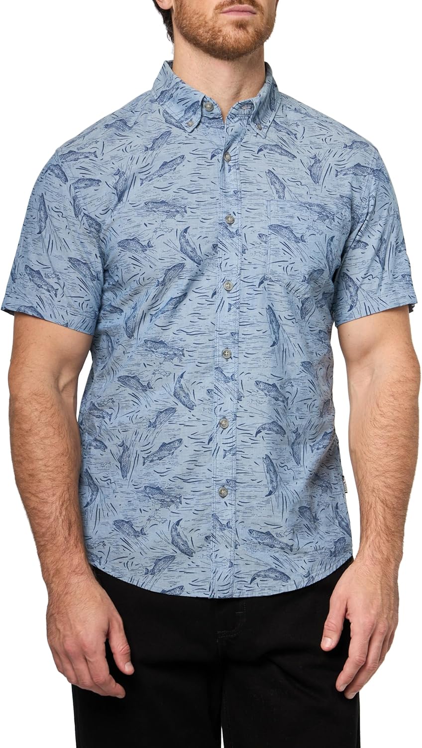 Eddie Bauer Mens Printed Baja Shirt for Comfort and Style