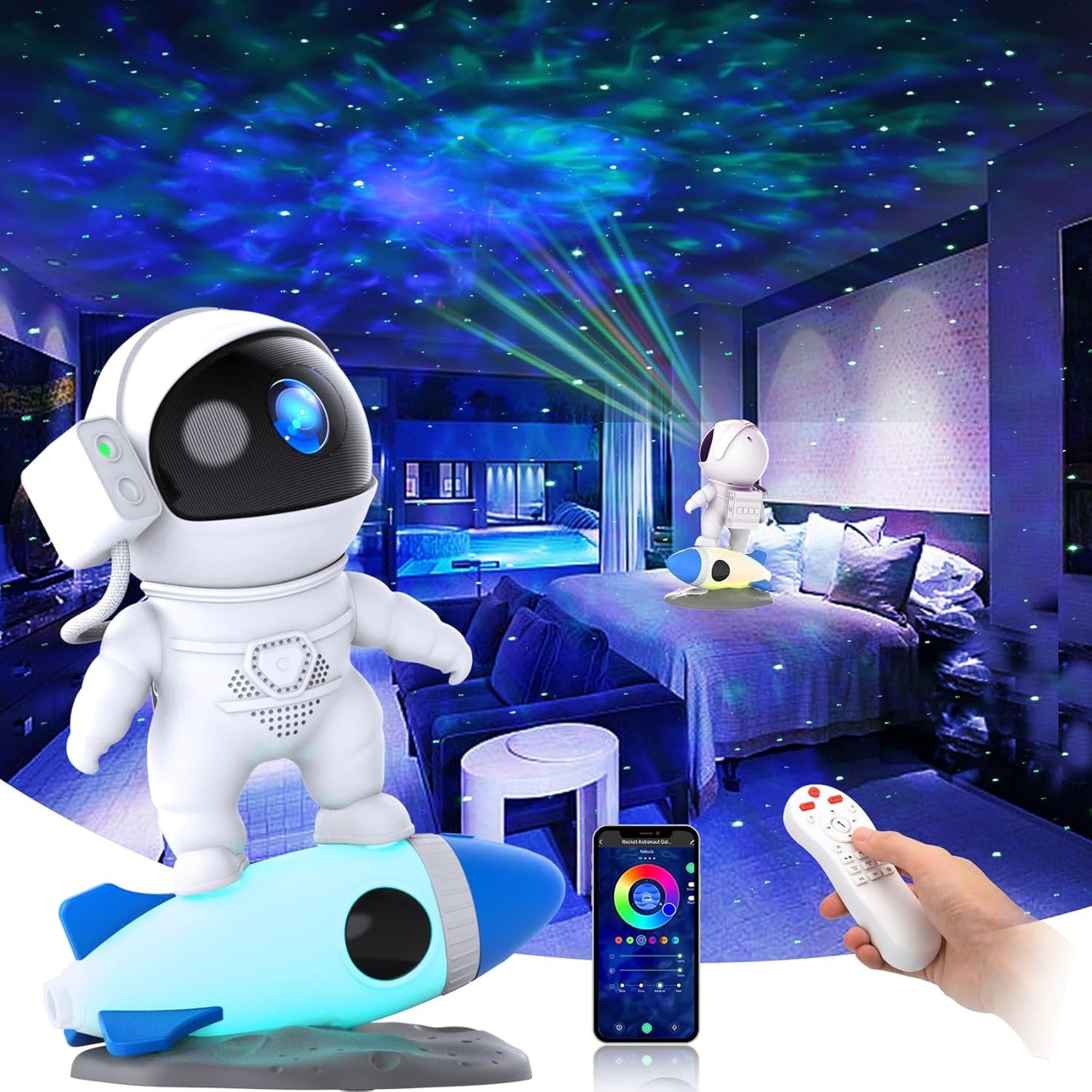 Ausyle Galaxy Projector with Bluetooth Speaker & Nebula Lights!