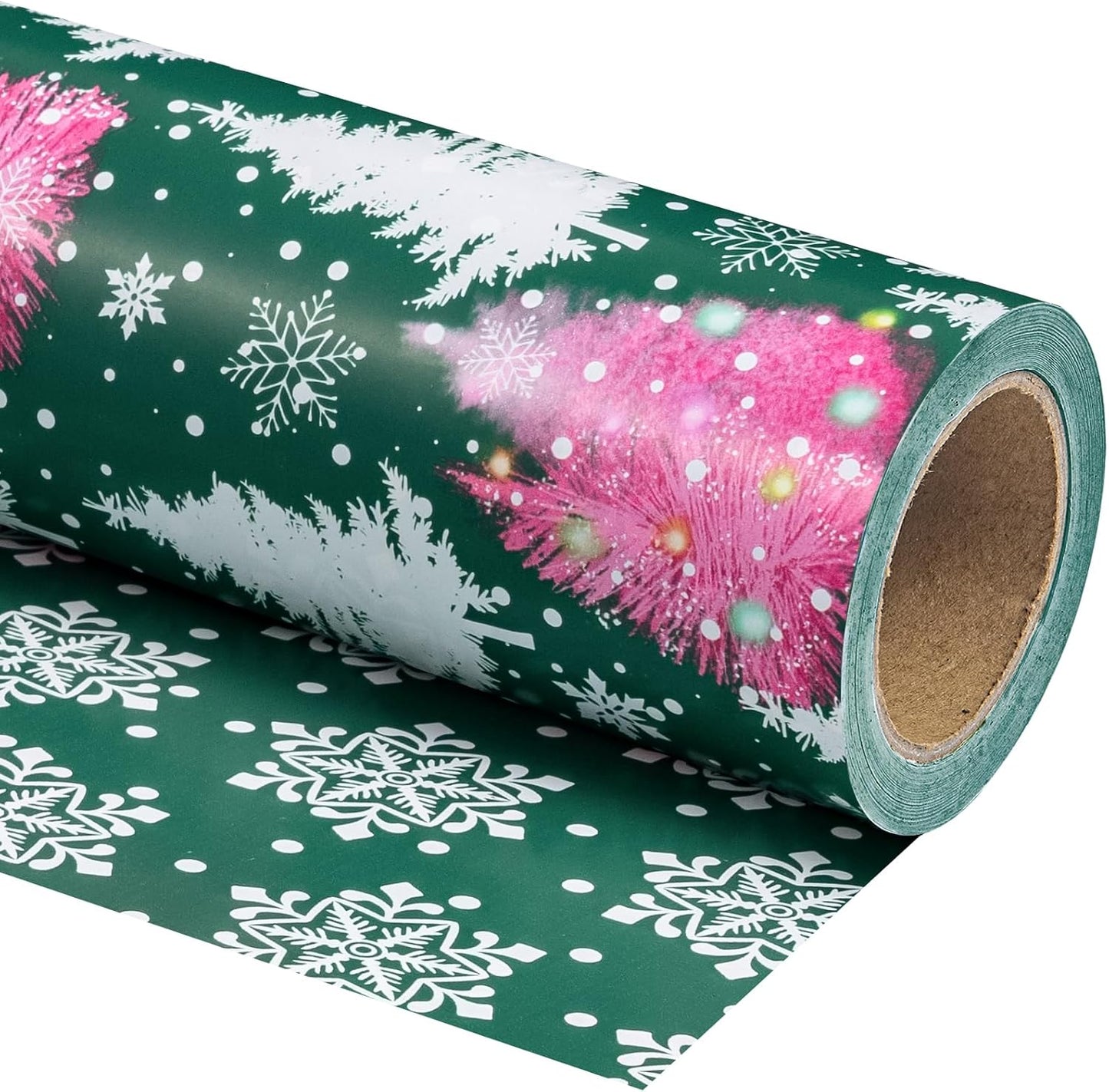 30 Inch Jumbo Reversible Christmas Wrapping Paper for Holidays