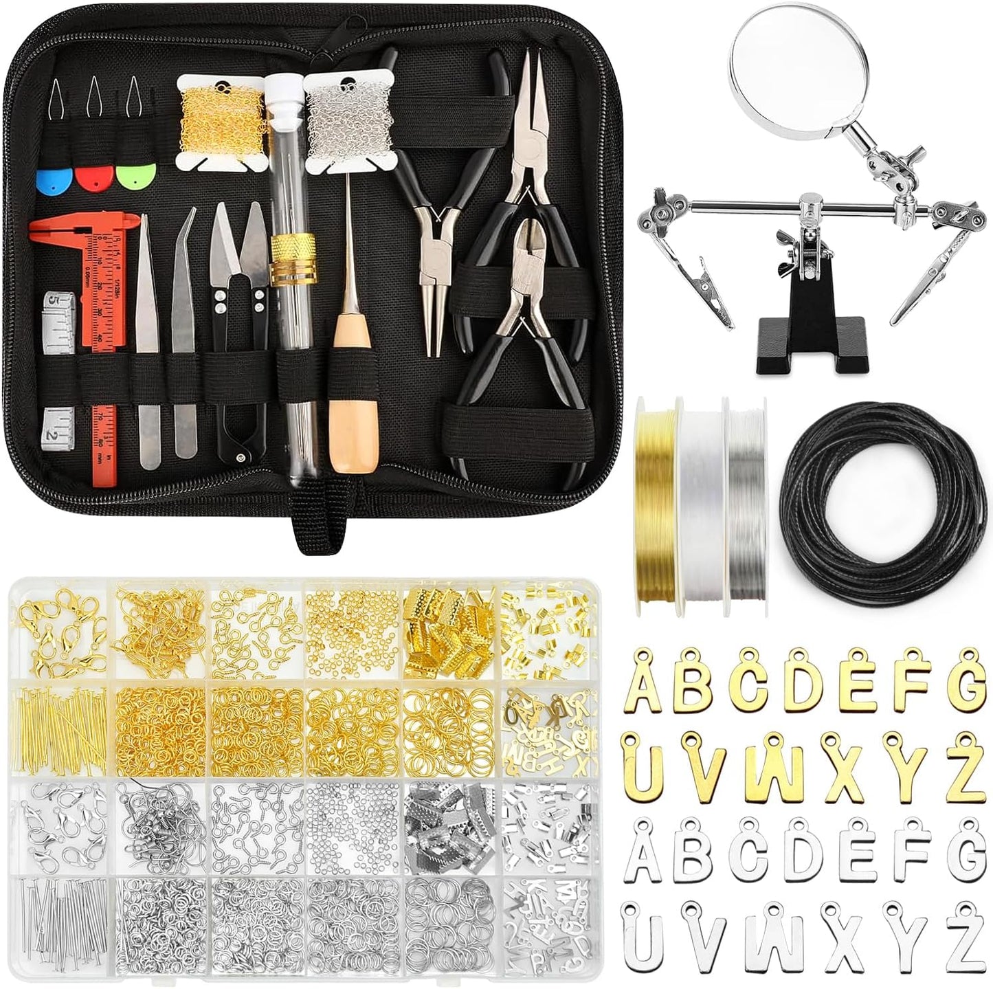 Jewelry Making Supplies Kit with Tools and Charms for Adults