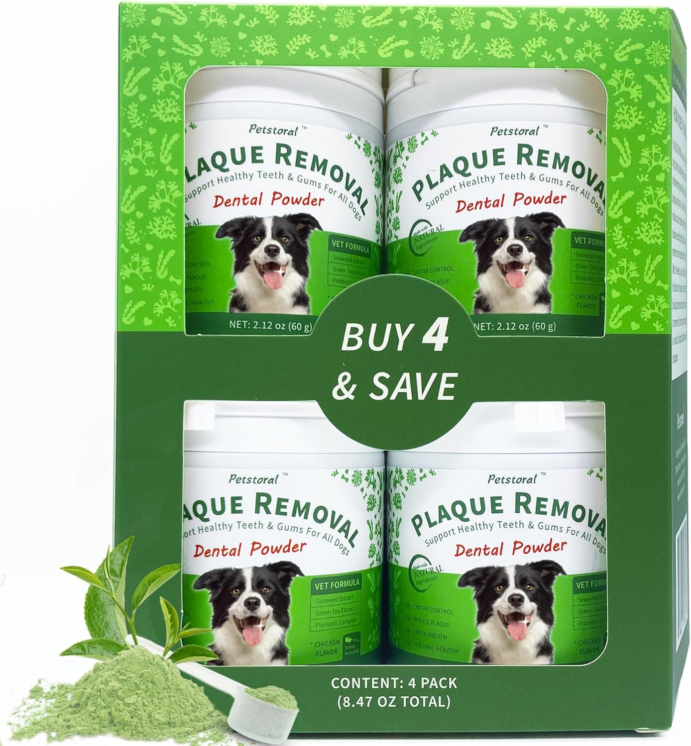 Multi-Pack Natural Dog Dental Powder for Healthy Gums & Breath