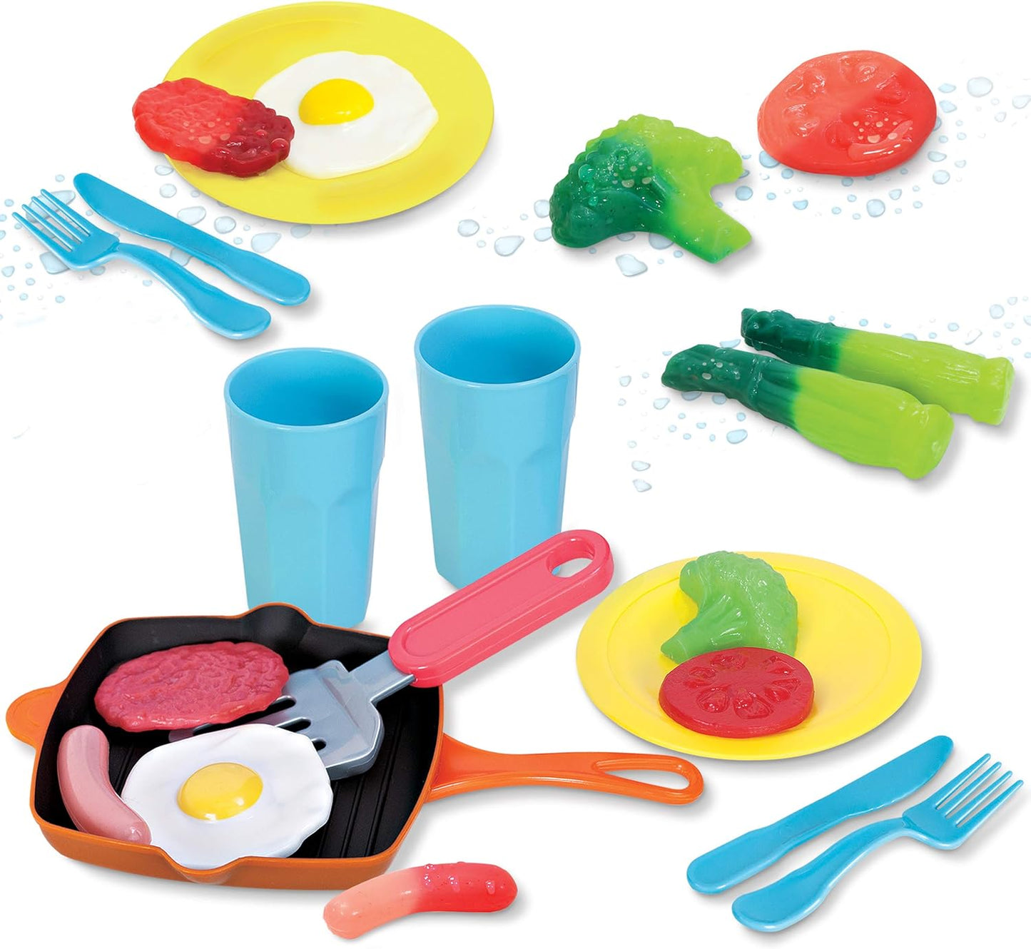 Color Changing Pretend Food Set for Kids - 22 Pieces