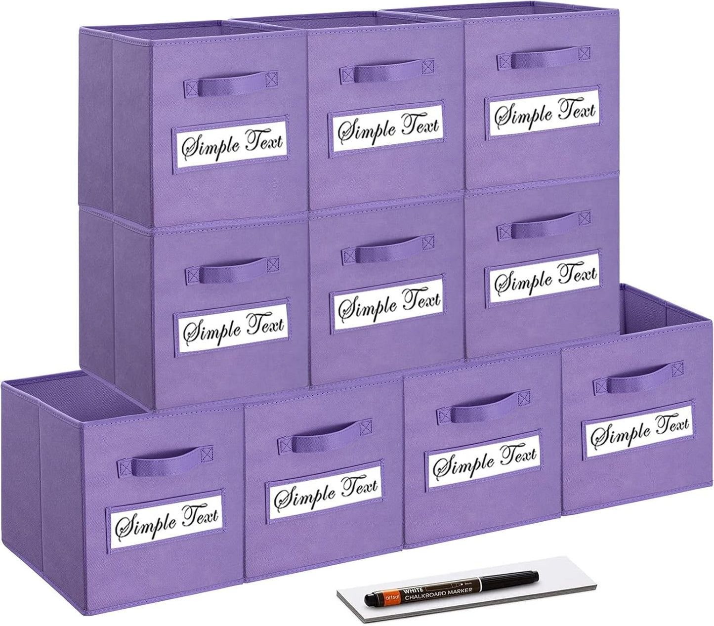 artsdi 11 Inch Storage Cube Set of 10 for Home Organization