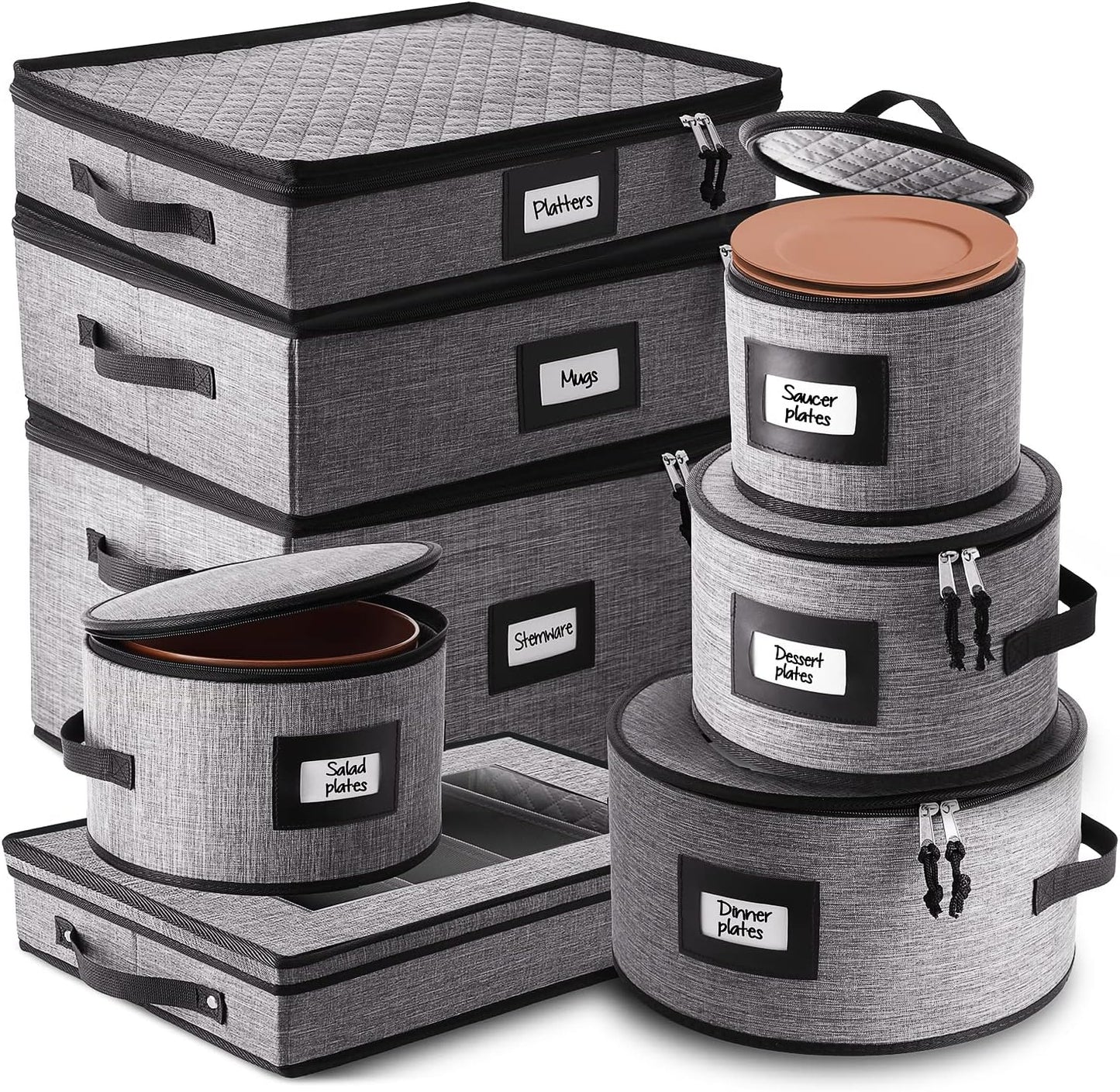 STORAGEBUD China Storage Containers for Safe Dinnerware Storage