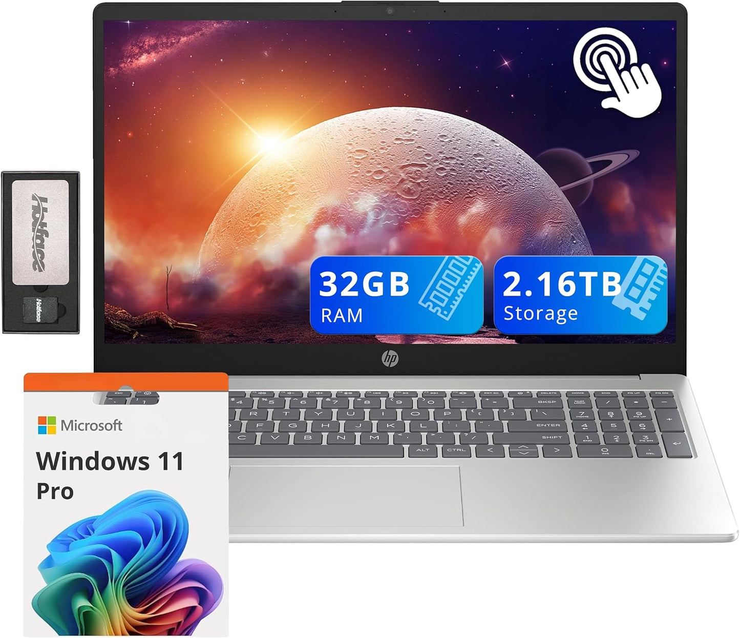 HP Pavilion 15.6 HD Touchscreen Laptop with Intel i3 and 32GB RAM