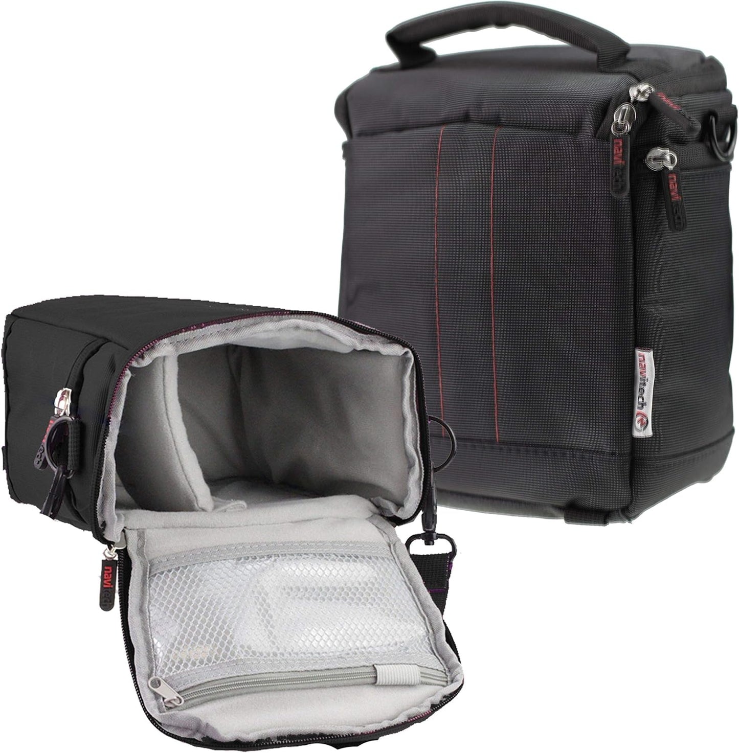 Navitech Black Water Resistant Protective Binocular Case for Travel