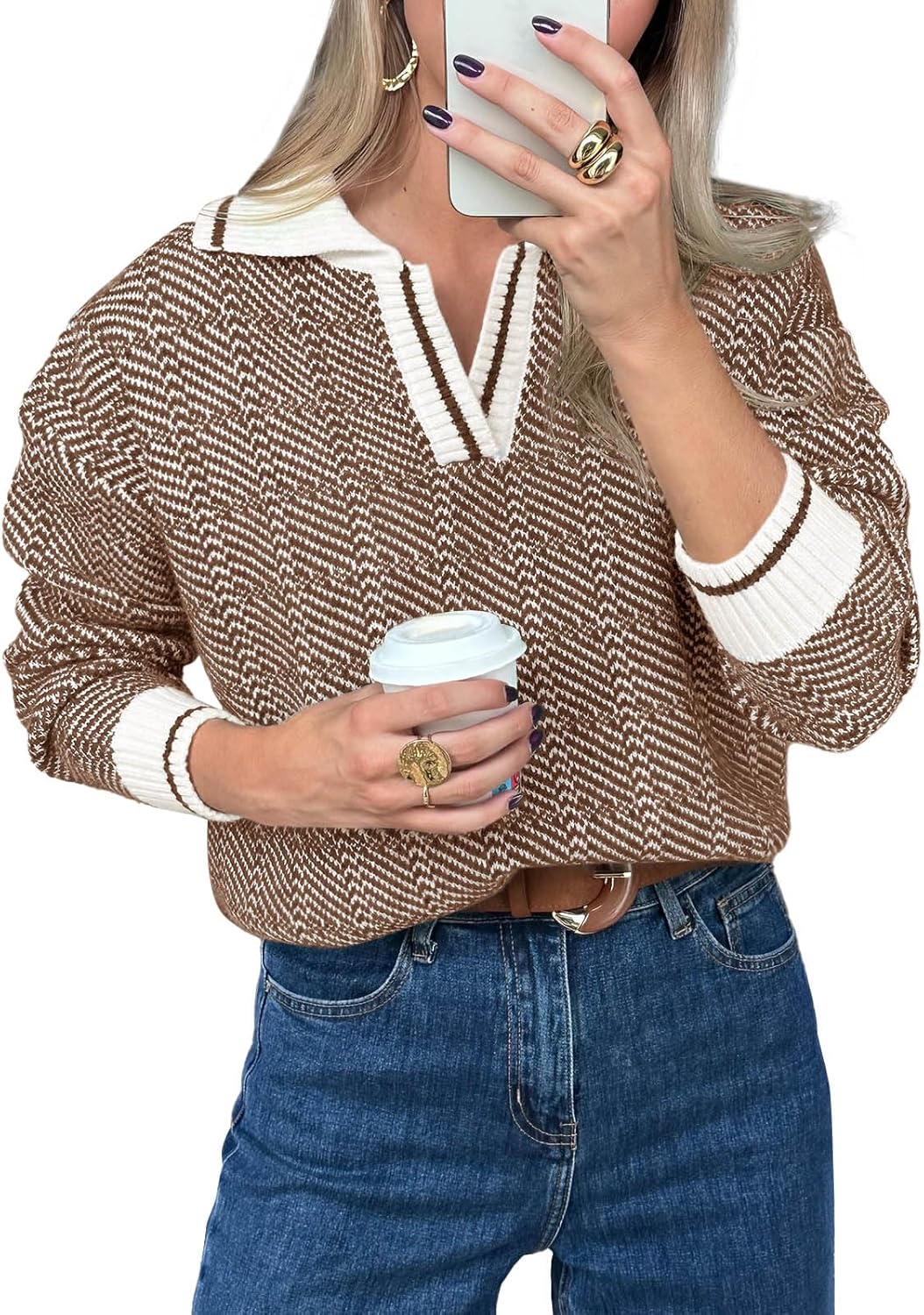 Saodimallsu Womens Fall Sweaters Tops for Cozy Style