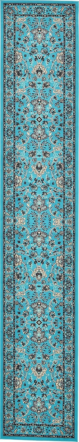 Unique Loom Sialk Hill Collection Area Rug Runner for Home