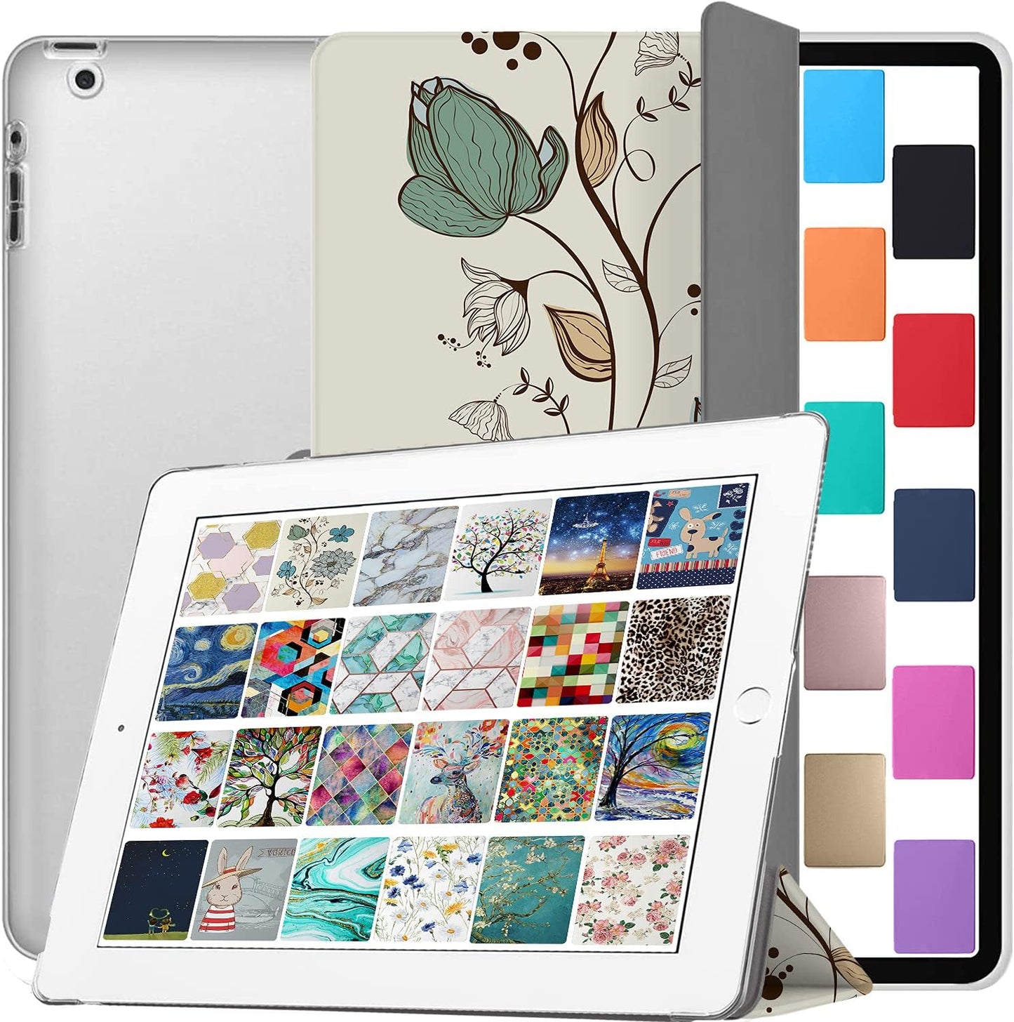 DuraSafe Cases for iPad 9.7 Inch - Watercolor Flowers Design