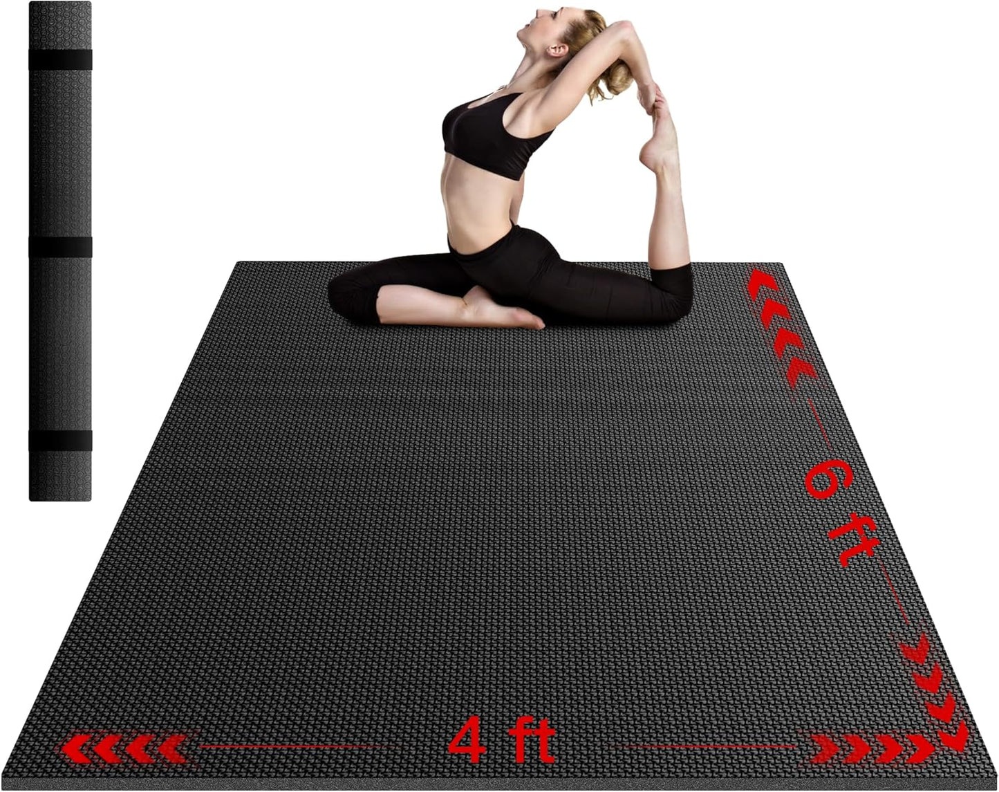VTORY Extra Thick Large Exercise Mat for Home Gym Workouts