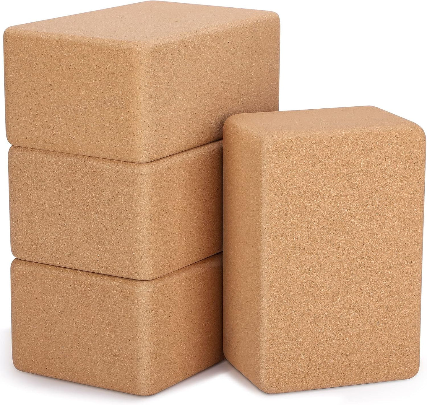 Leitee Cork Yoga Blocks Set - Supportive & Non-Slip
