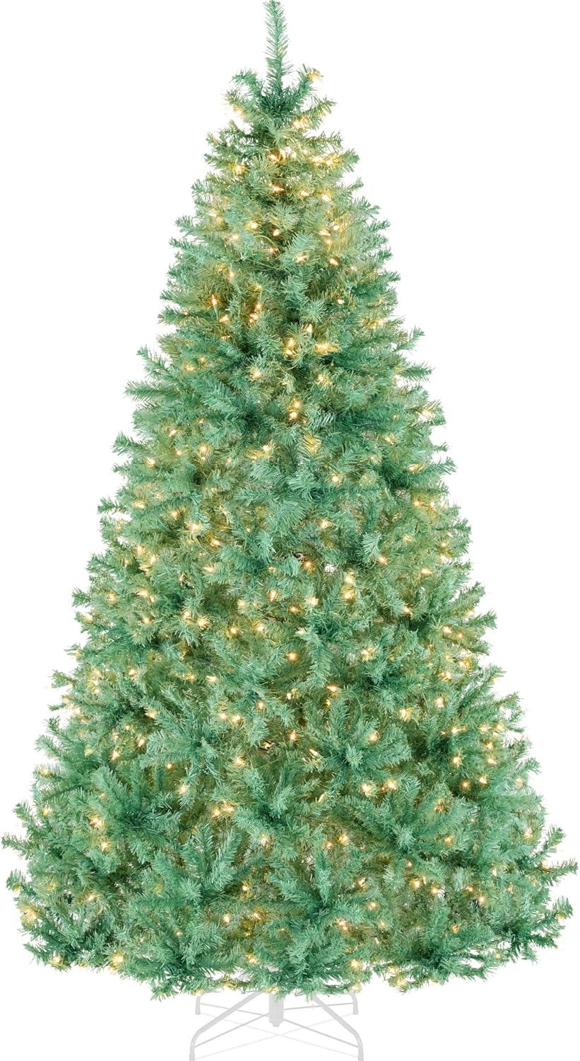 7.5ft Pre-Lit Sage Green Christmas Tree for Holiday Cheer
