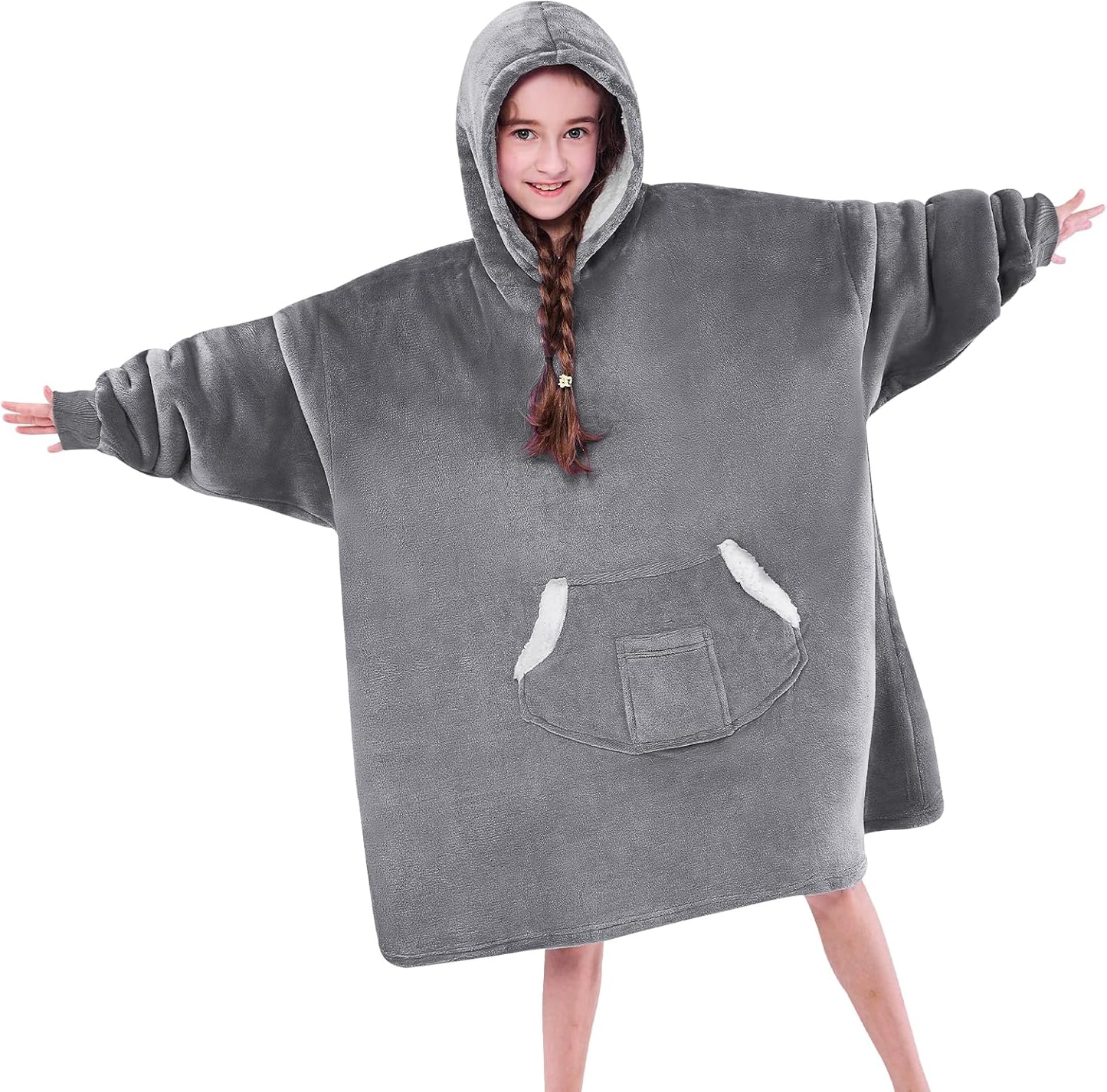NORD ECO Kids Sherpa Blanket Hoodie - Cozy Gift!