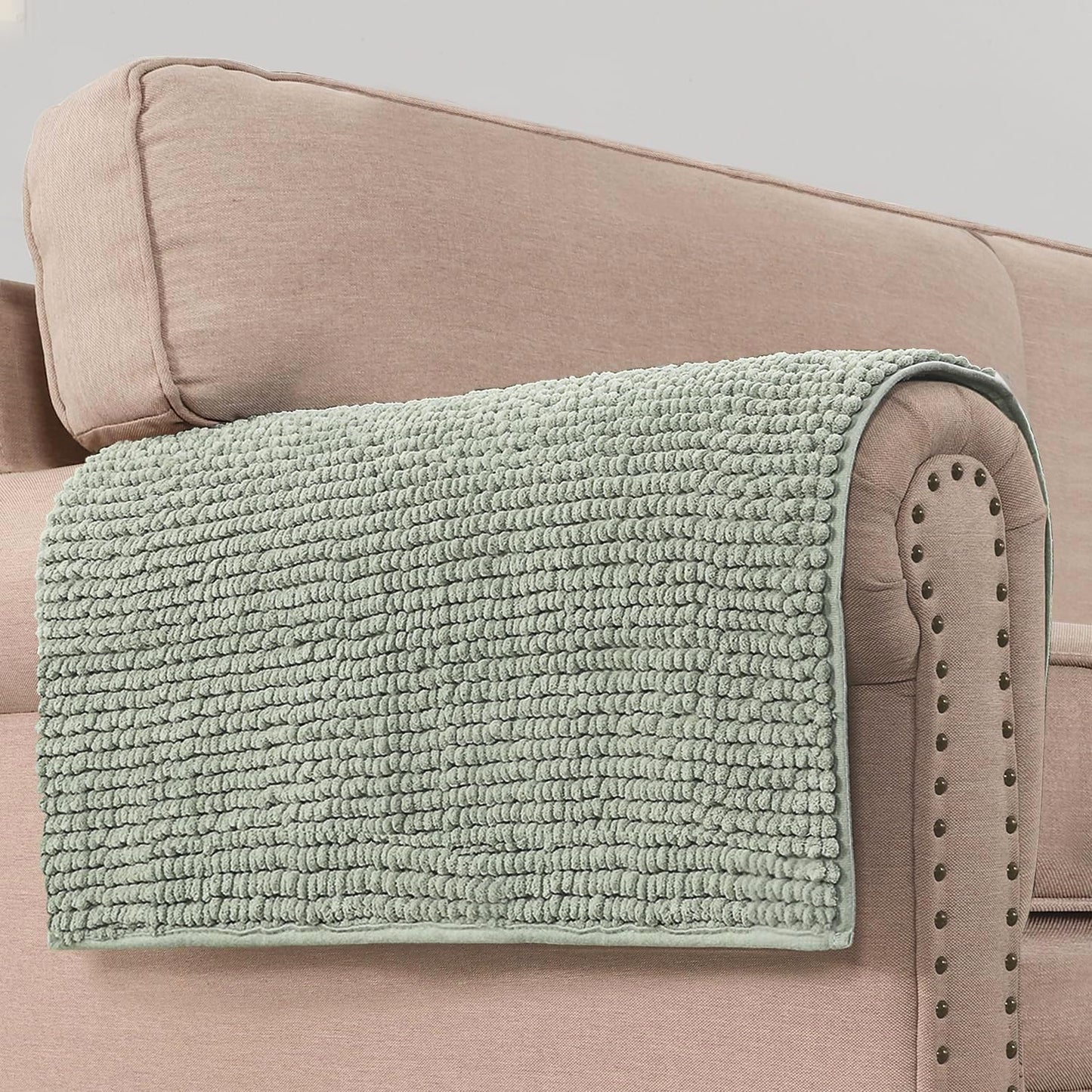 Plush Chenille Couch Armrest Cover for Pets and Furniture