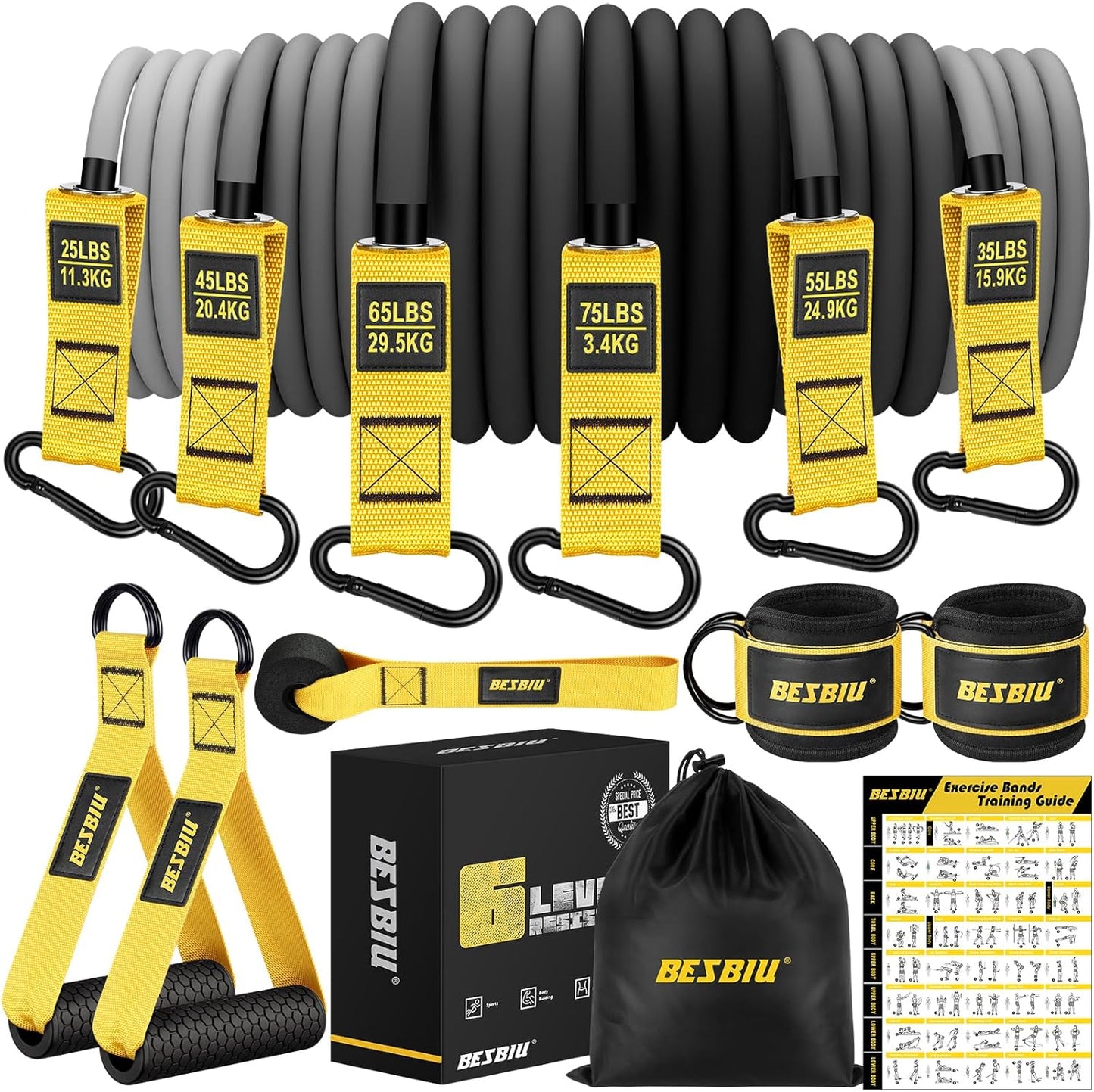 Heavy Resistance Bands for Strength Training and Workouts