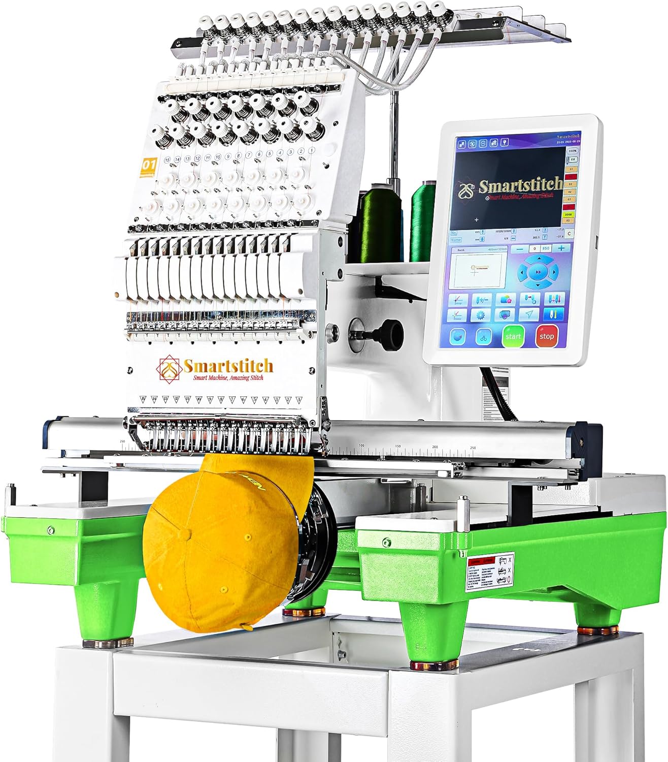 Smartstitch 15-Needle Embroidery Machine, WiFi, 3D Cap Embroidery