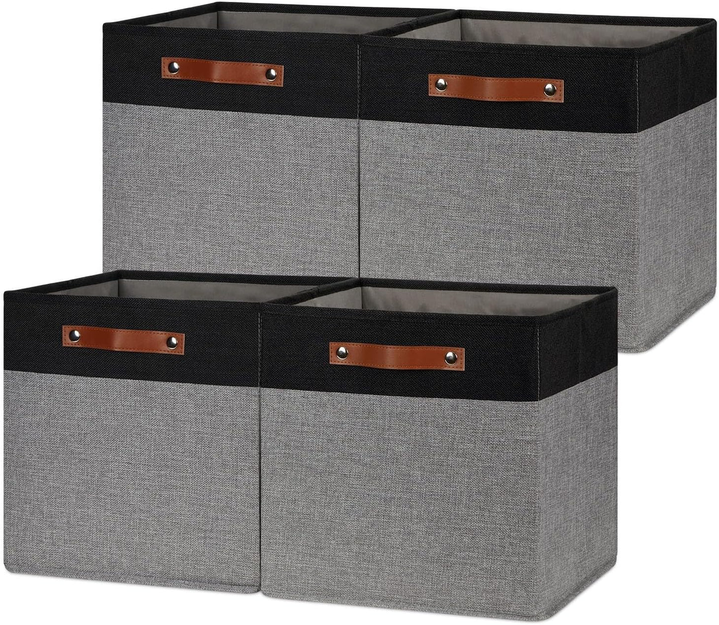 HNZIGE Storage Baskets Set of 4 for Organizing Home and Office