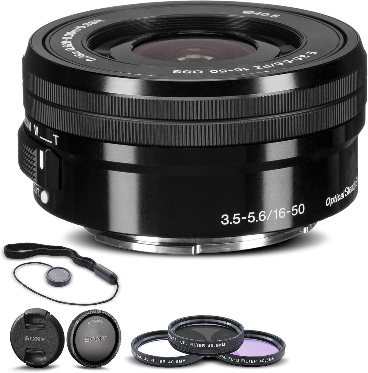 Sony E PZ 16-50mm f/3.5-5.6 OSS Lens with Essential Accessories