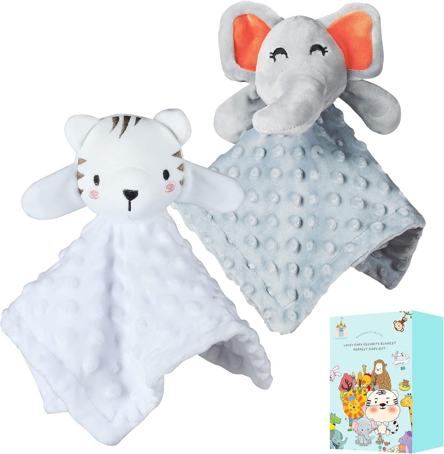 Soft Security Blanket for Babies - Snuggle Toy Set