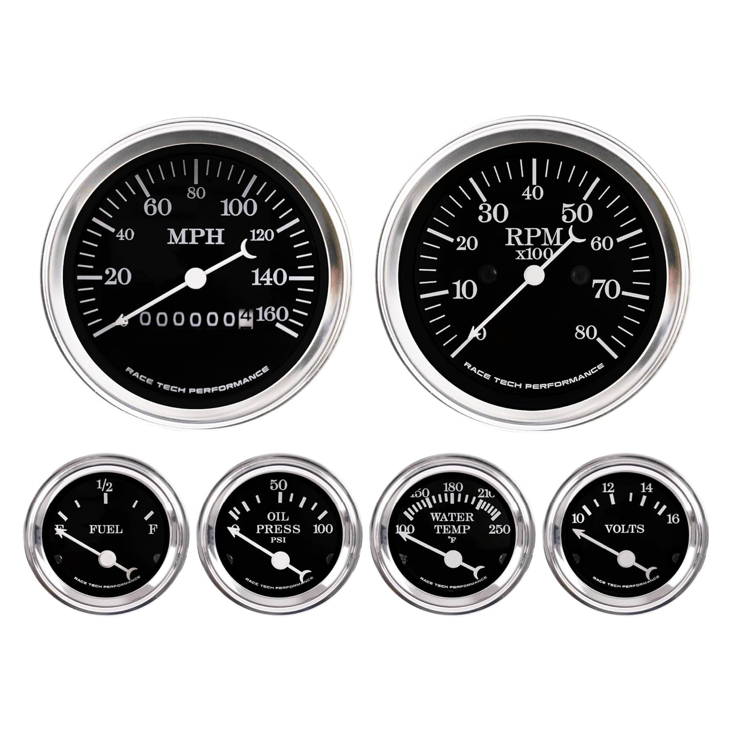 RACETECH Vintage 6-Gauge Set: Precision Performance!