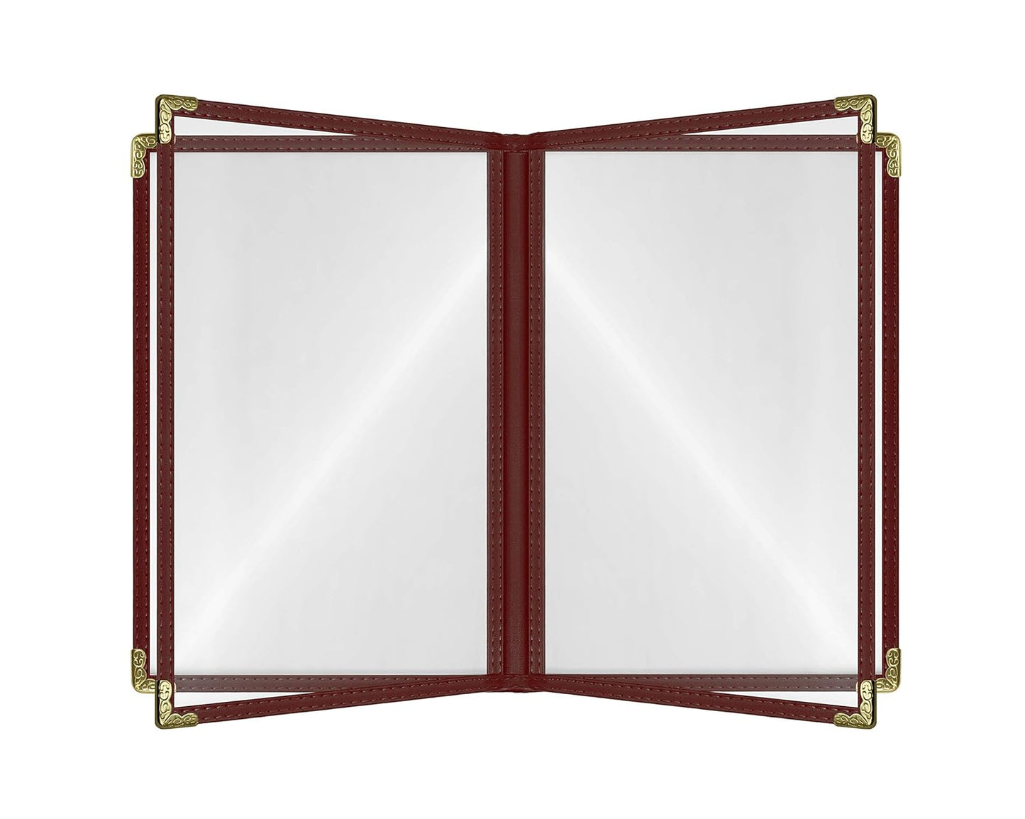 Goodsmart Restaurant Menu Covers 25 Pack Burgundy 8-View Booklet
