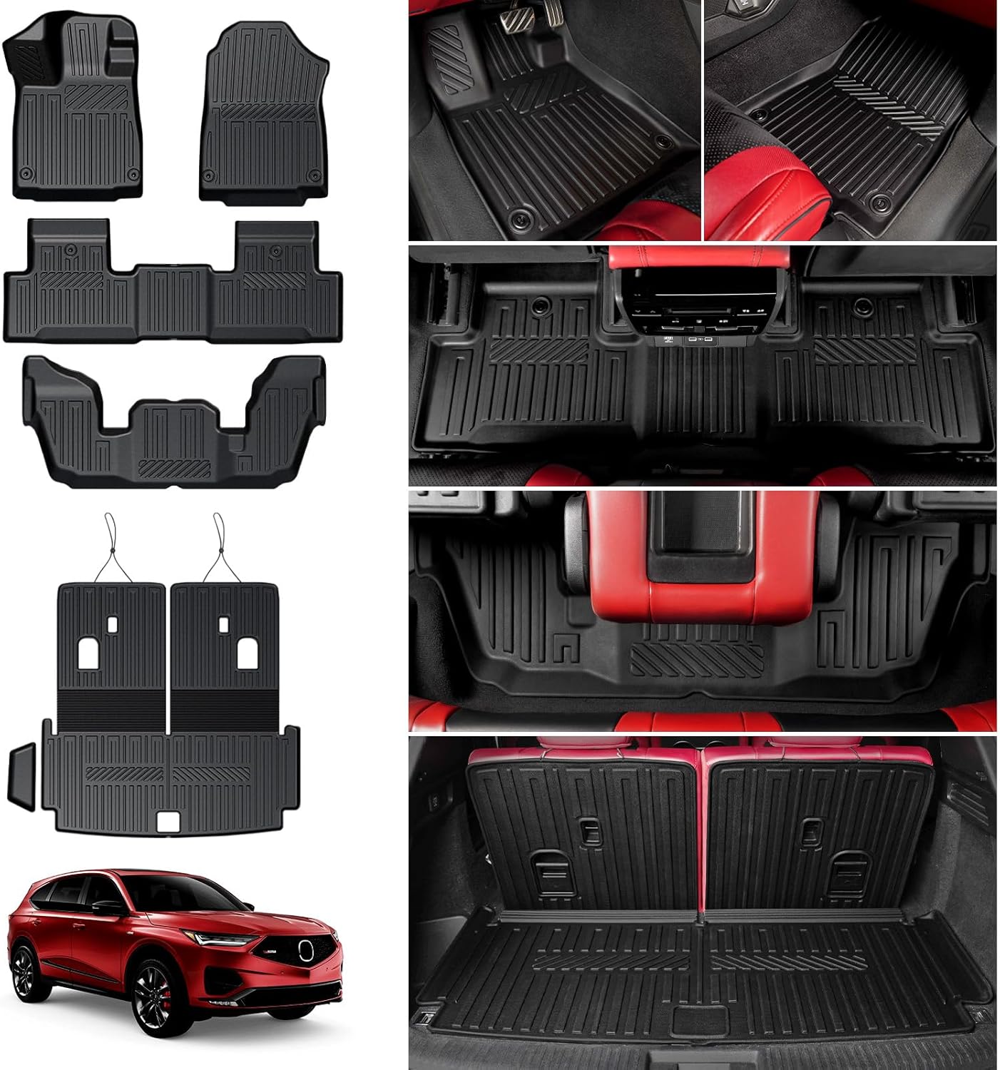 Custom Fit Floor Mats for 2022-2026 Acura MDX with Protectors